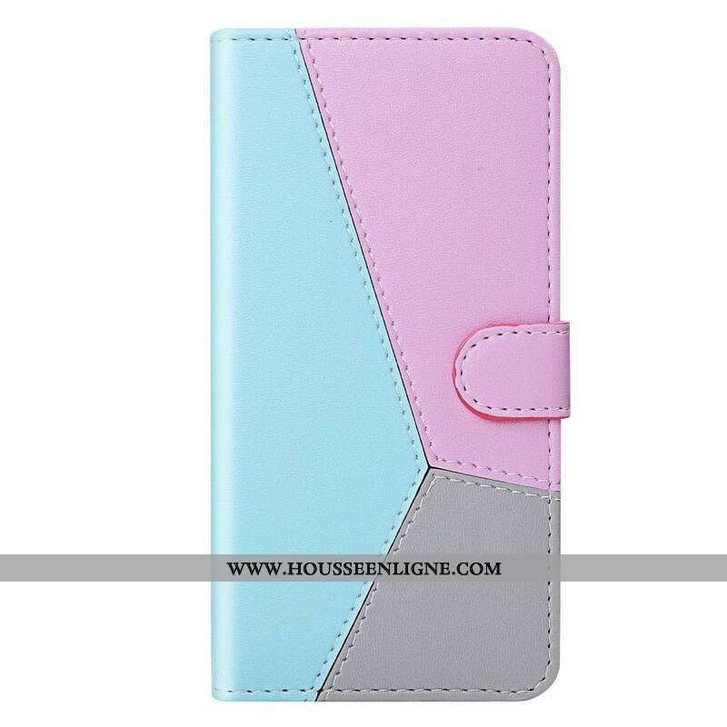 Housse iPhone 13 Mini Effet Cuir Tricolore