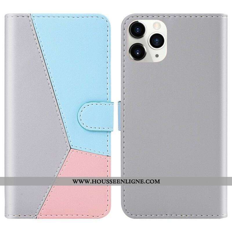 Housse iPhone 13 Mini Effet Cuir Tricolore