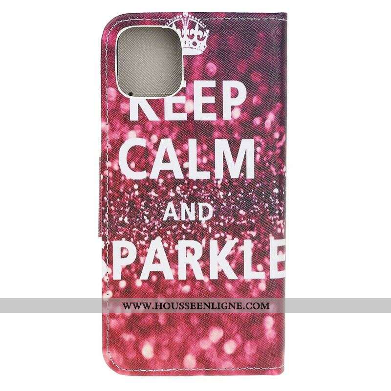 Housse iPhone 13 Mini Keep Calm and Sparkle