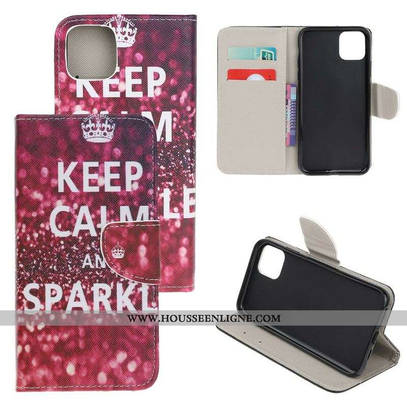 Housse iPhone 13 Mini Keep Calm and Sparkle