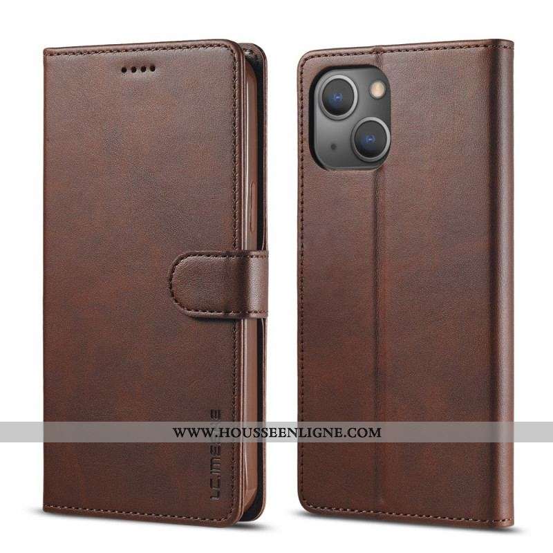 Housse iPhone 13 Mini LC.IMEEKE Effet Cuir