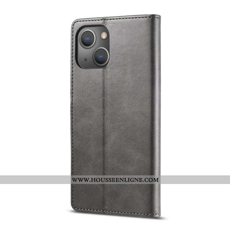 Housse iPhone 13 Mini LC.IMEEKE Effet Cuir