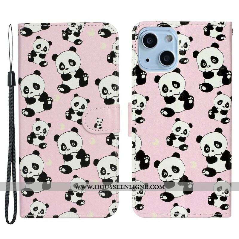 Housse iPhone 13 Mini Multiples Pandas
