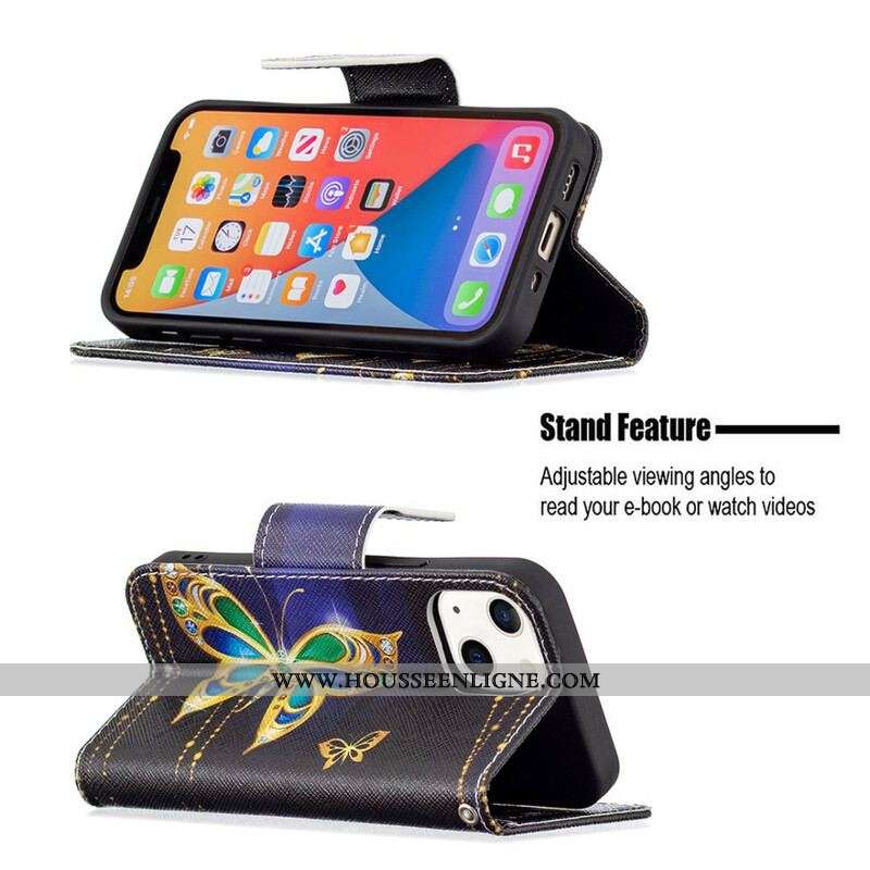 Housse iPhone 13 Mini Papillon Magique