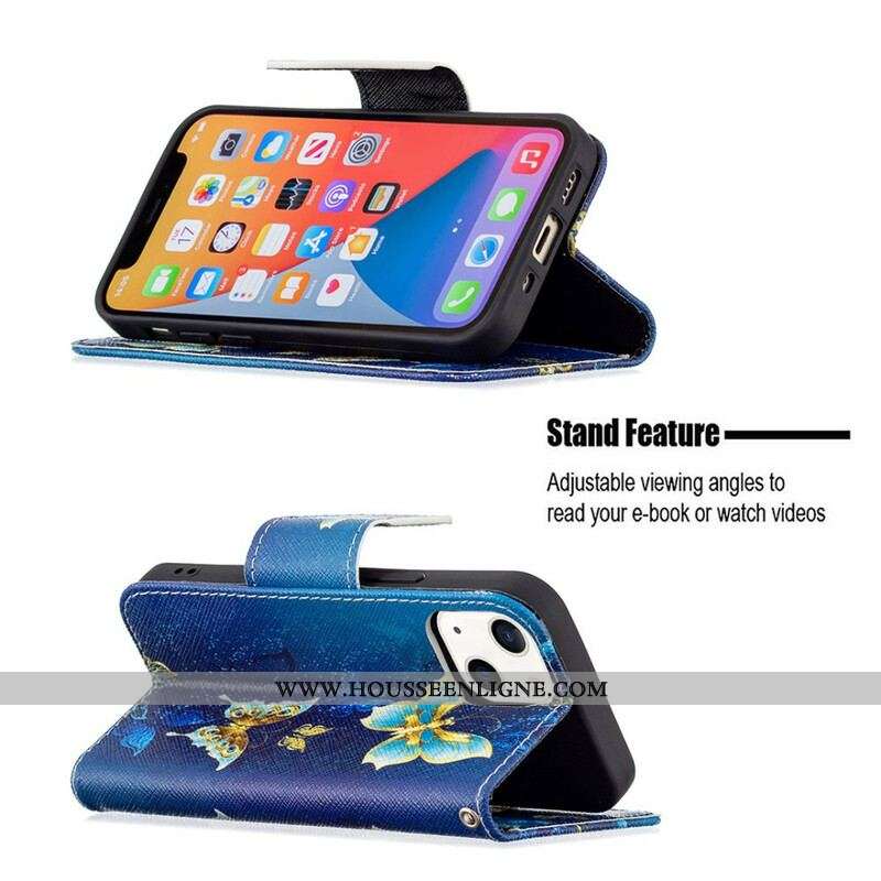Housse iPhone 13 Mini Papillons Rois