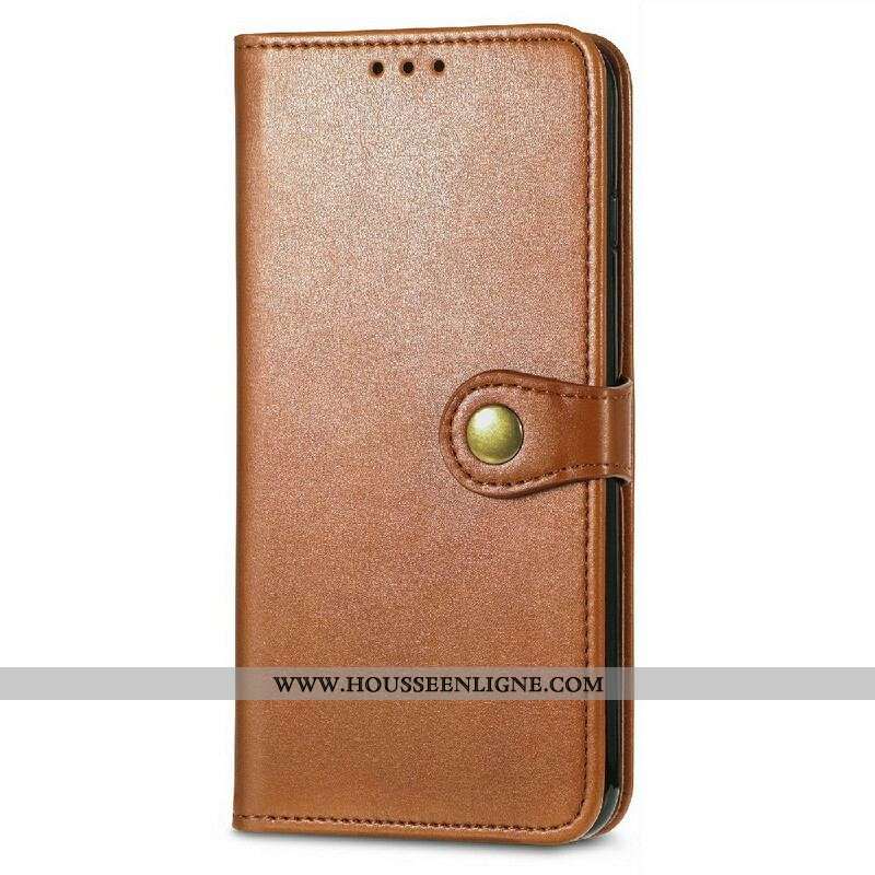 Housse iPhone 13 Mini Simili Cuir et Fermoir Vintage