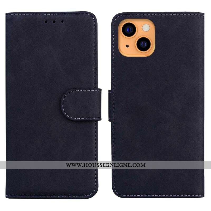 Housse iPhone 13 Mini Style Cuir Couture