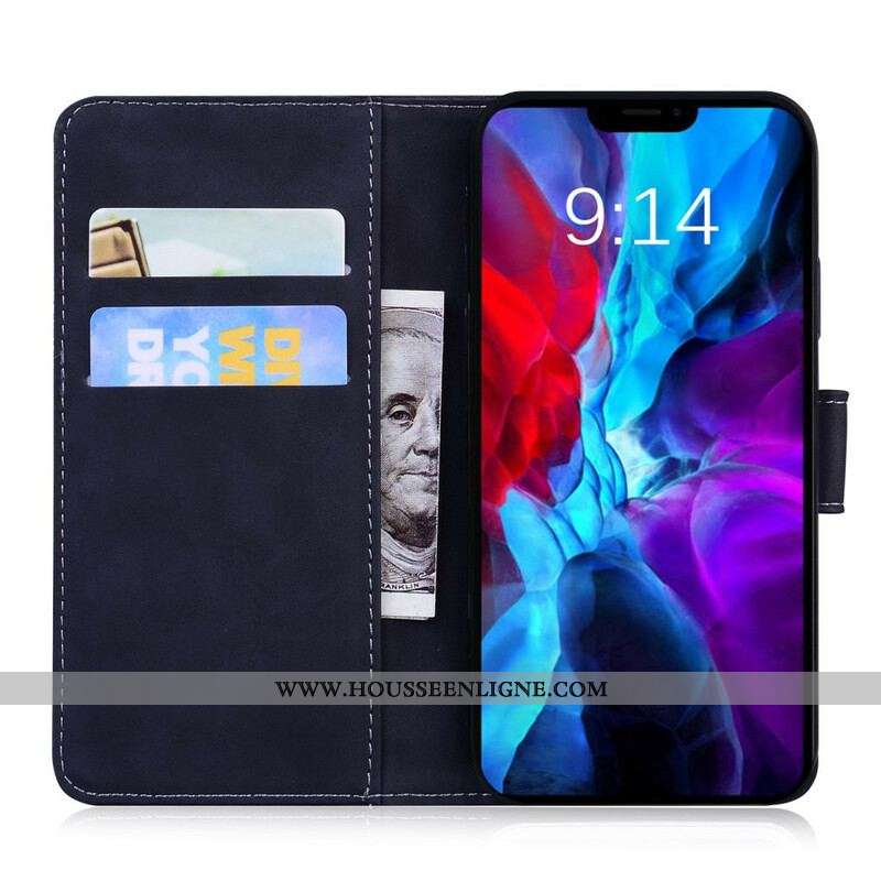Housse iPhone 13 Mini Style Cuir Couture