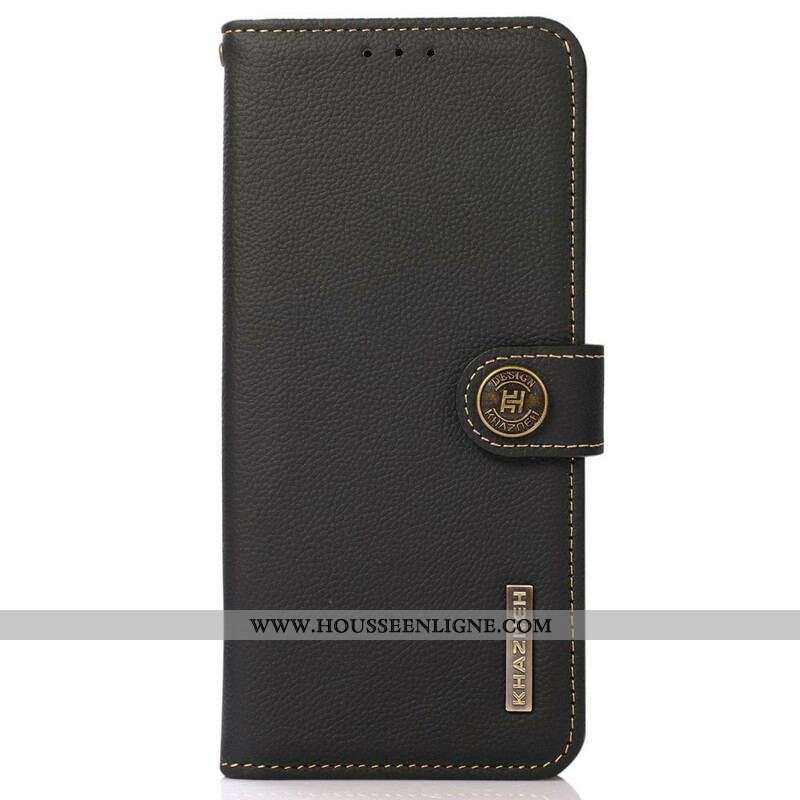 Housse iPhone 13 Pro Cuir Véritable KHAZNEH RFID