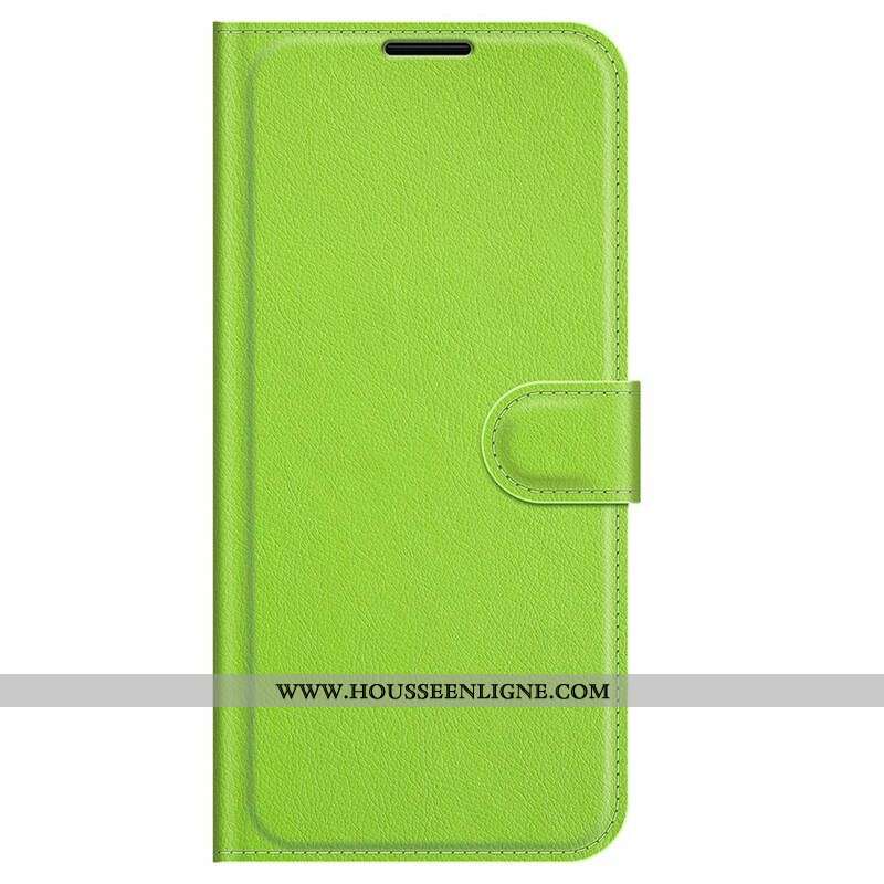 Housse iPhone 13 Pro Effet Cuir Litchi Classique