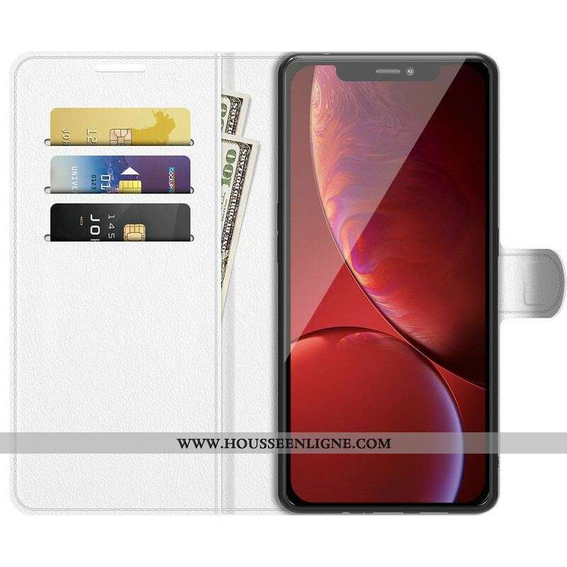 Housse iPhone 13 Pro Effet Cuir Litchi Classique