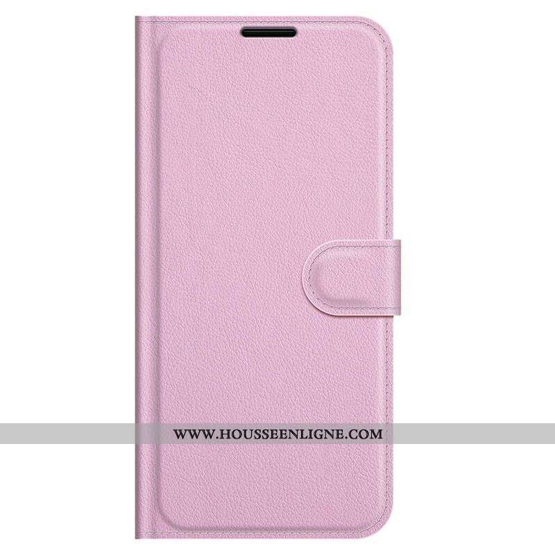 Housse iPhone 13 Pro Effet Cuir Litchi Classique