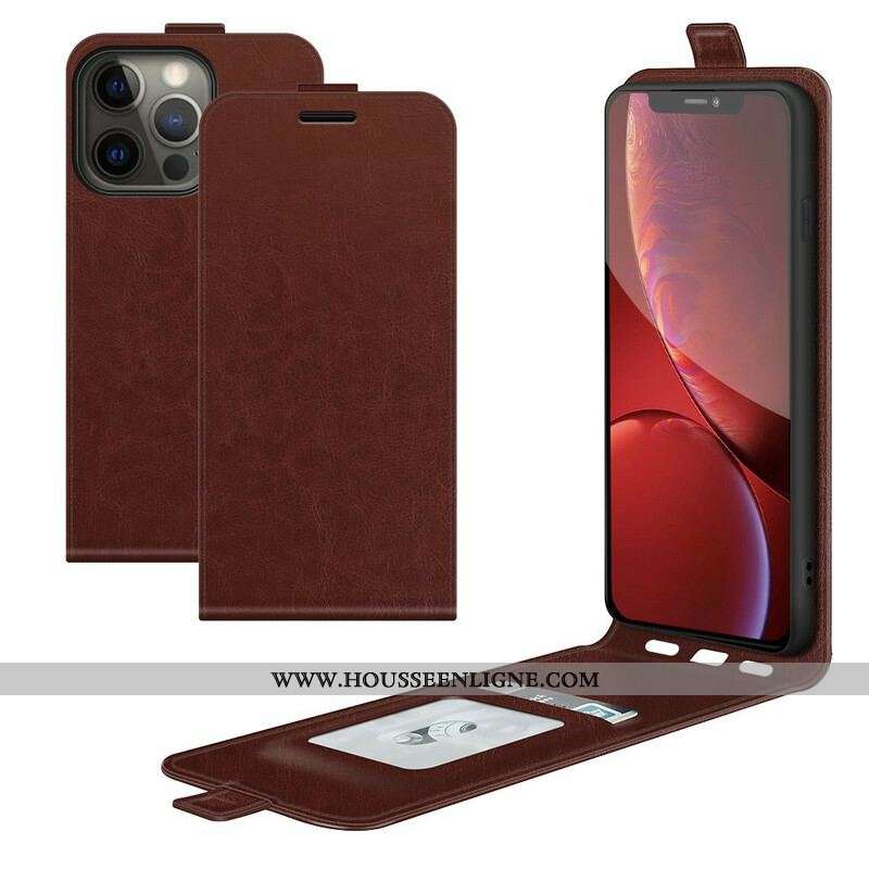 Housse iPhone 13 Pro Effet Cuir Rabat Vertical