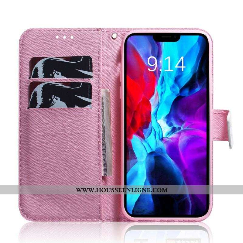 Housse iPhone 13 Pro Fleur Vieux Rose