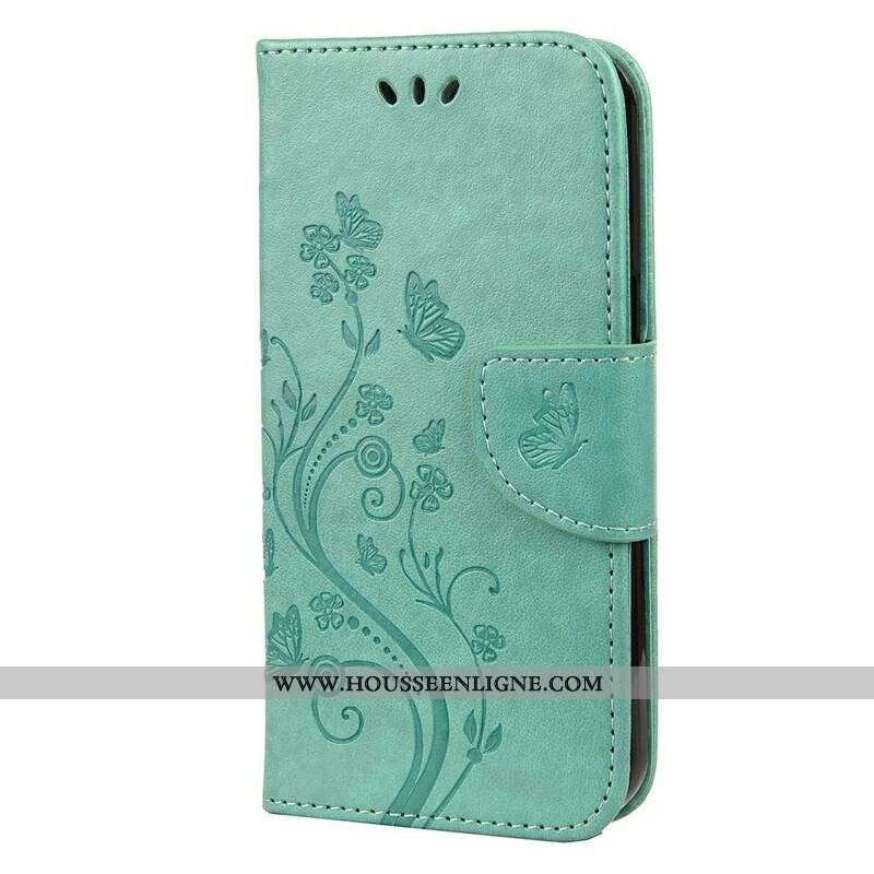 Housse iPhone 13 Pro Florale à Lanière