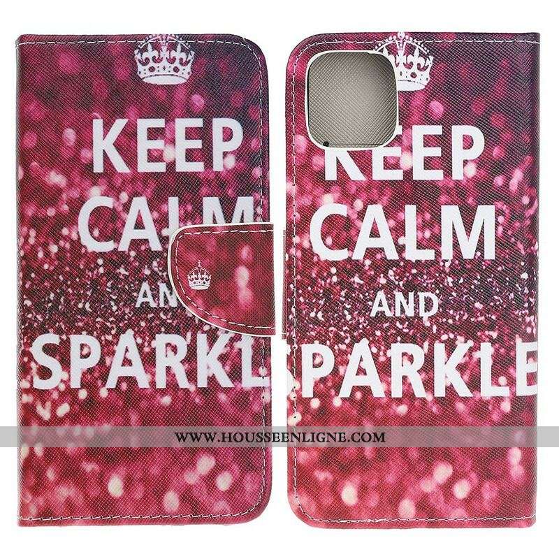 Housse iPhone 13 Pro Keep Calm and Sparkle