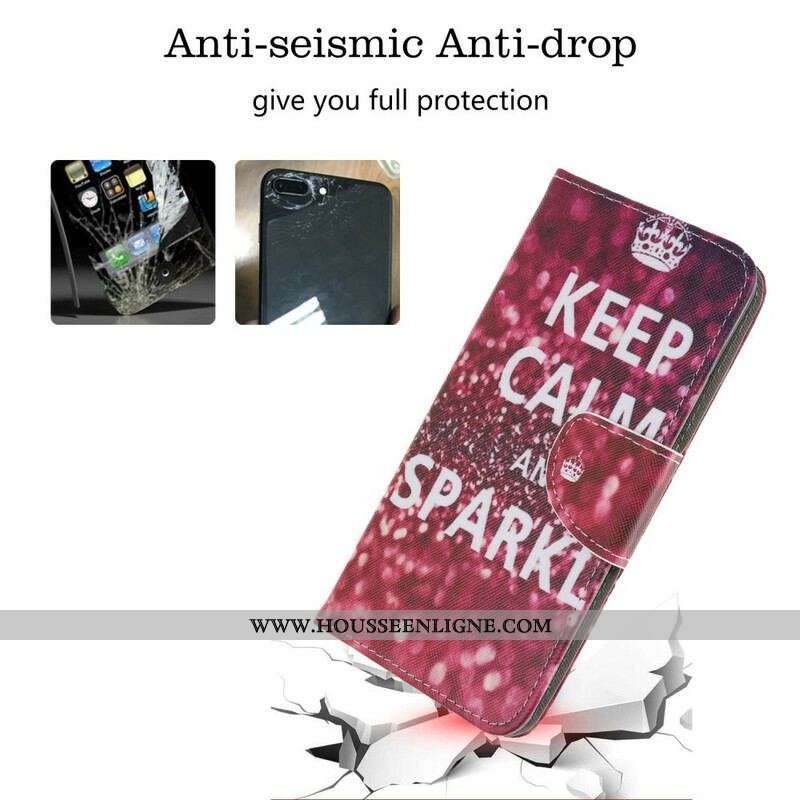 Housse iPhone 13 Pro Keep Calm and Sparkle