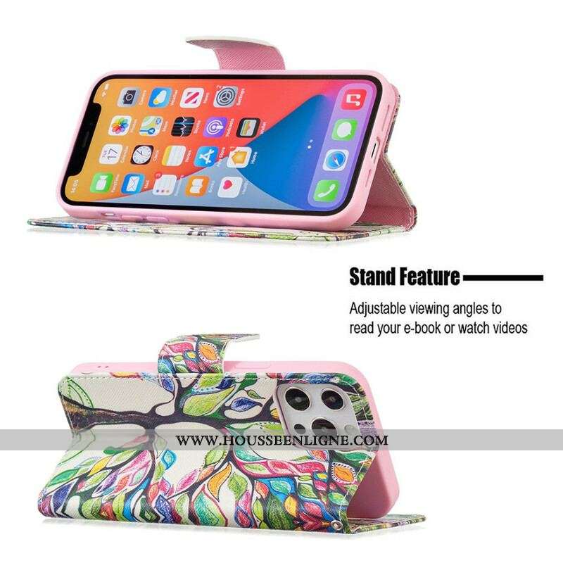 Housse iPhone 13 Pro Max Arbre Coloré