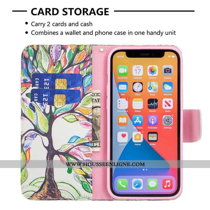 Housse iPhone 13 Pro Max Arbre Coloré