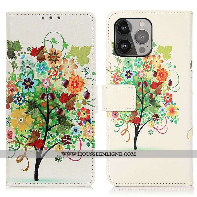 Housse iPhone 13 Pro Max Arbre Fleuri