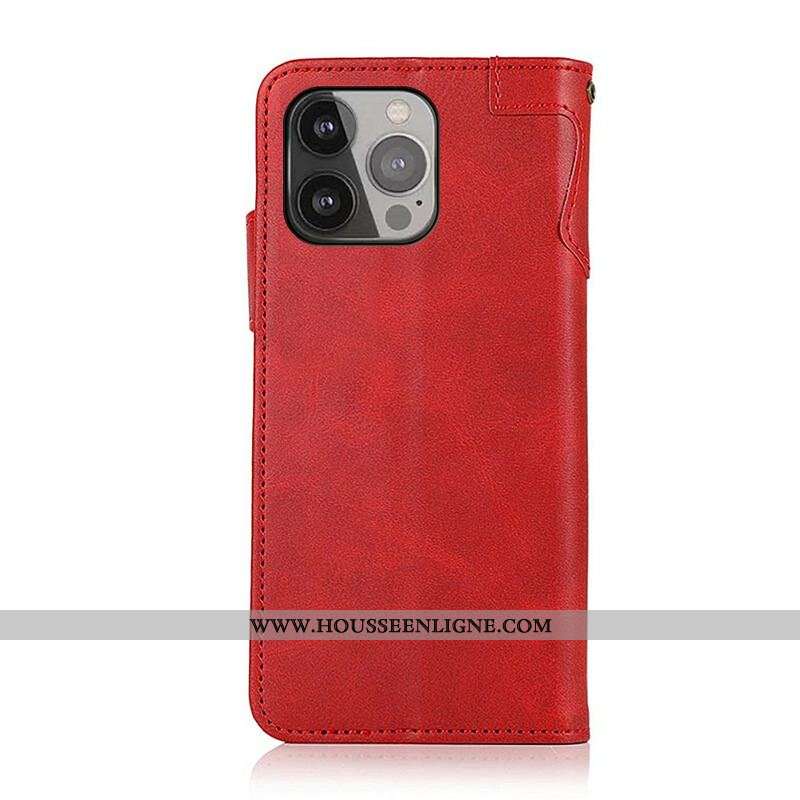 Housse iPhone 13 Pro Max Bouton Magnétique KHAZNEH
