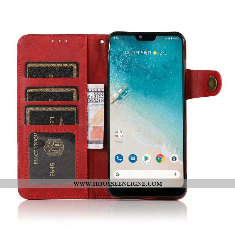 Housse iPhone 13 Pro Max Bouton Magnétique KHAZNEH