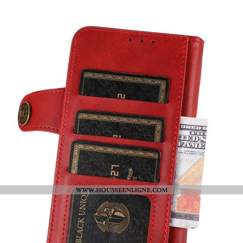 Housse iPhone 13 Pro Max Bouton Magnétique KHAZNEH