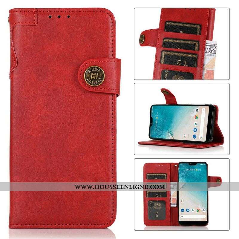 Housse iPhone 13 Pro Max Bouton Magnétique KHAZNEH