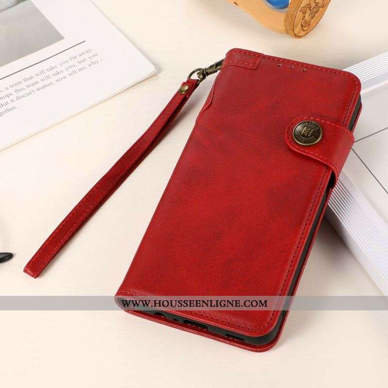 Housse iPhone 13 Pro Max Bouton Magnétique KHAZNEH