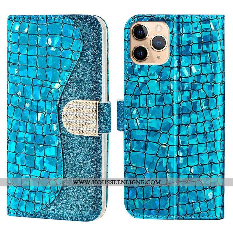 Housse iPhone 13 Pro Max Croco Diamants