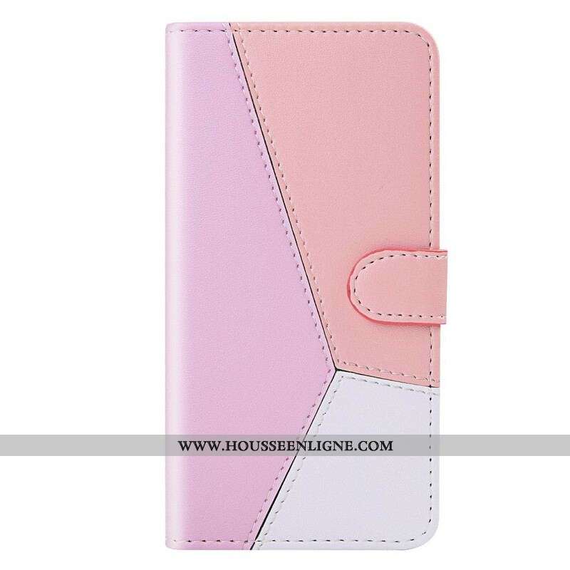 Housse iPhone 13 Pro Max Effet Cuir Tricolore