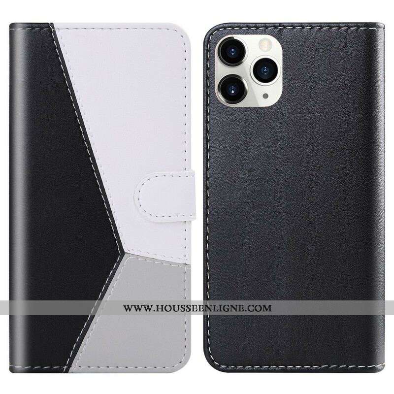 Housse iPhone 13 Pro Max Effet Cuir Tricolore