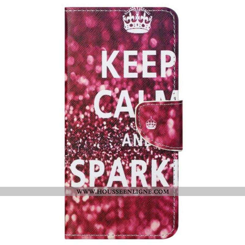 Housse iPhone 13 Pro Max Keep Calm and Sparkle
