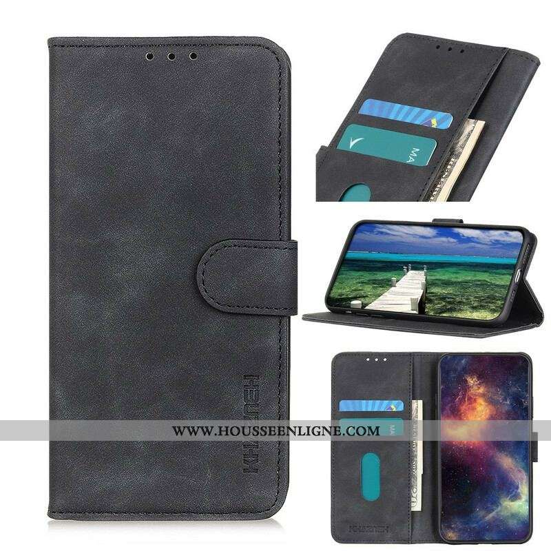 Housse iPhone 13 Pro Max Mate Effet Cuir Vintage KHAZNEH
