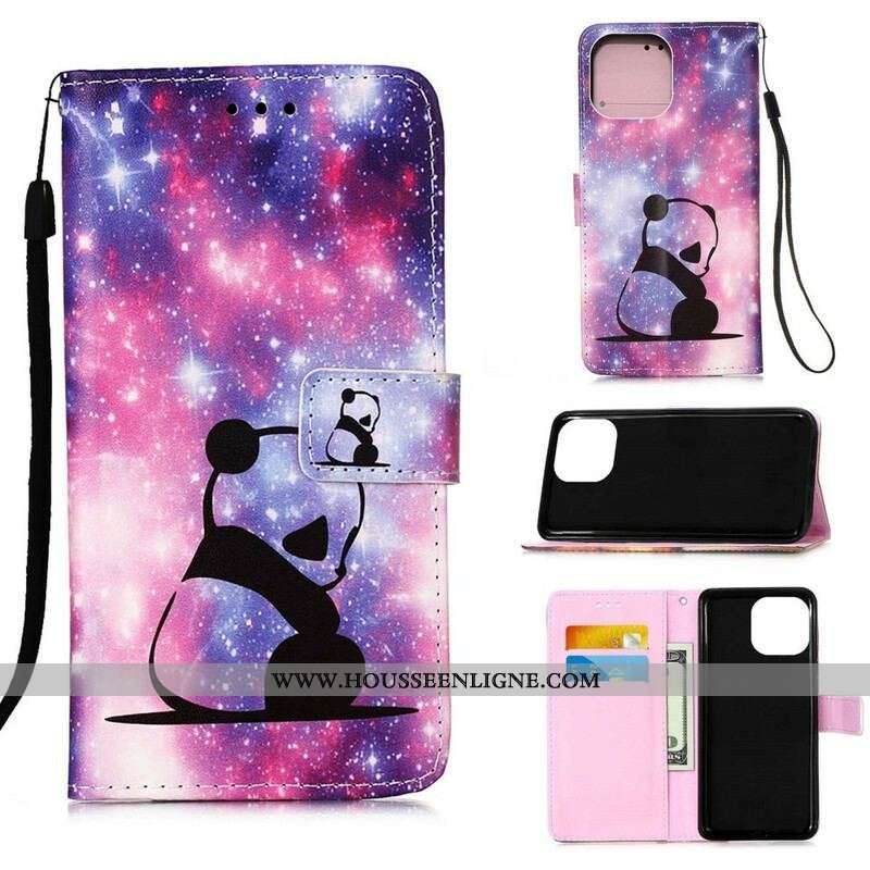 Housse iPhone 13 Pro Max Panda Galaxie