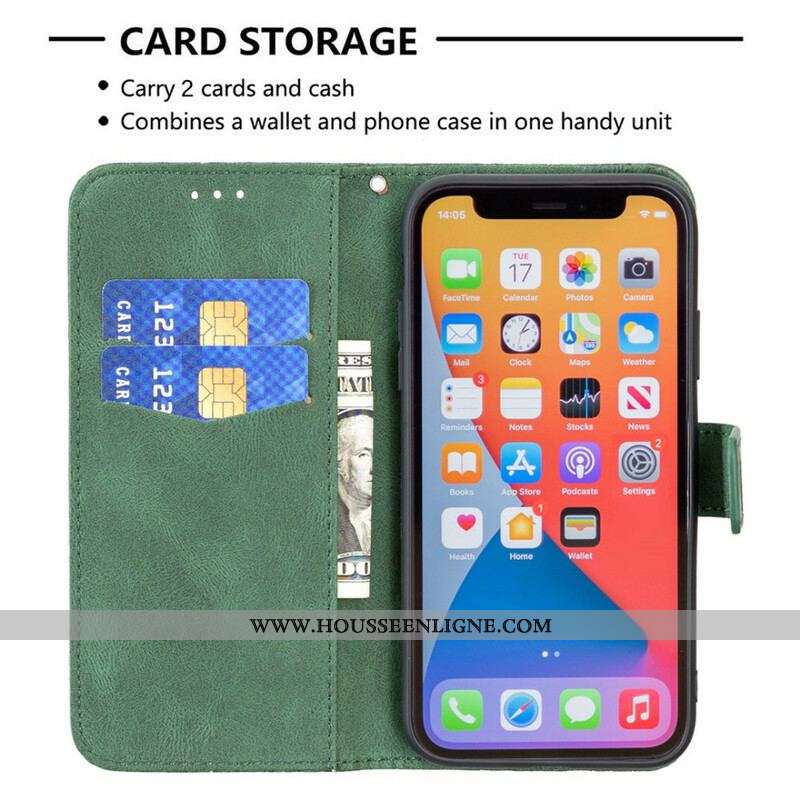 Housse iPhone 13 Pro Max Papillon Baroque à Lanière