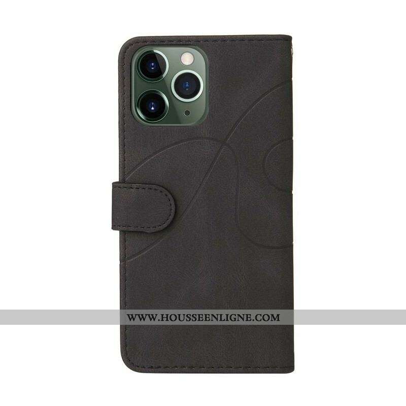 Housse iPhone 13 Pro Max Simili Cuir Bicolore Signature