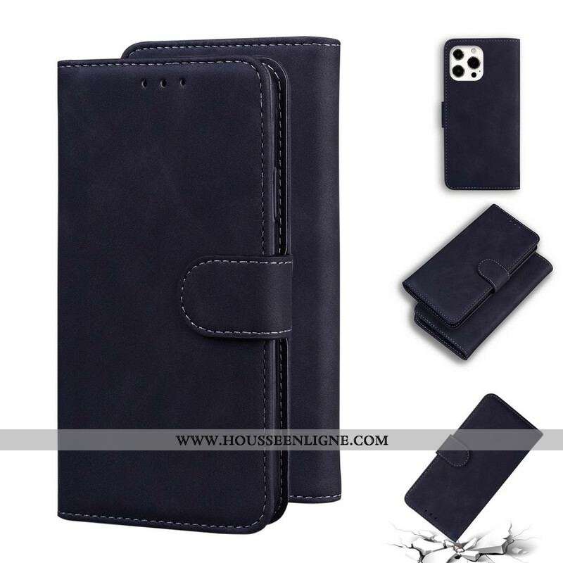 Housse iPhone 13 Pro Max Style Cuir Couture
