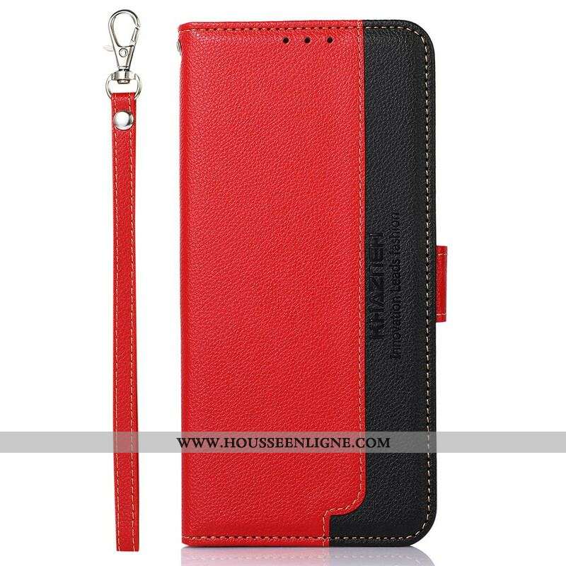 Housse iPhone 13 Pro Max Style Litchi RFID KHAZNEH