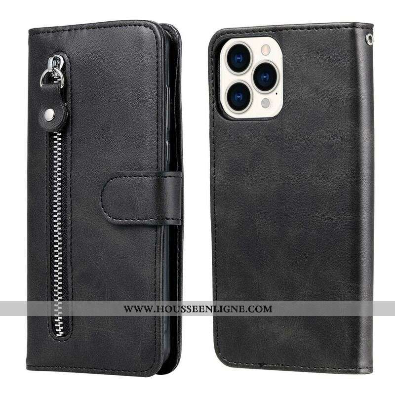 Housse iPhone 13 Pro Max Vintage Porte-Monnaie