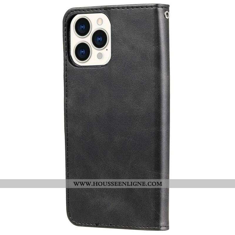 Housse iPhone 13 Pro Max Vintage Porte-Monnaie
