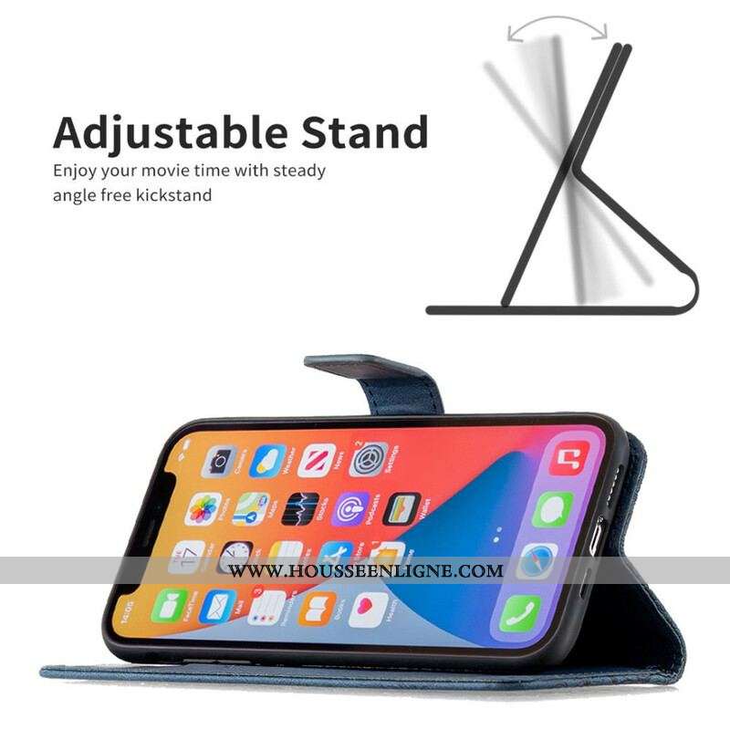 Housse iPhone 13 Pro Papillon Baroque à Lanière