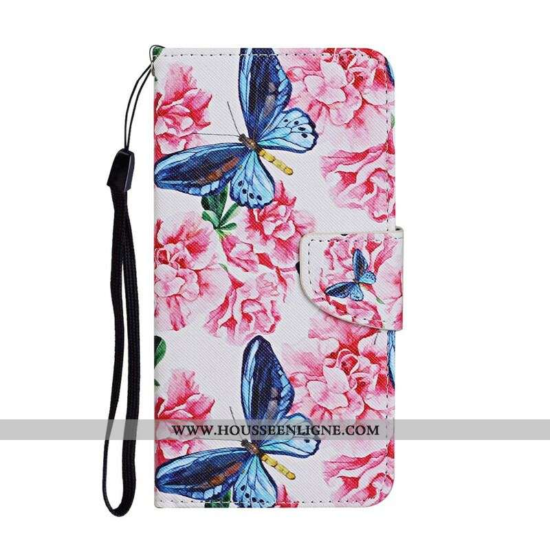 Housse iPhone 13 Pro Papillons Magistraux avec Lanière