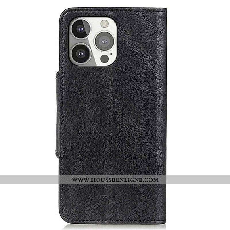 Housse iPhone 13 Pro Simili Cuir Bouton