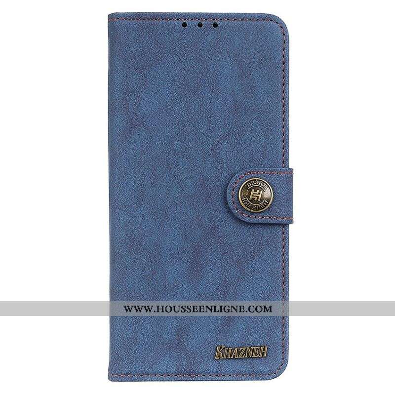 Housse iPhone 13 Pro Simili Cuir Fendu Rétro KHAZNEH