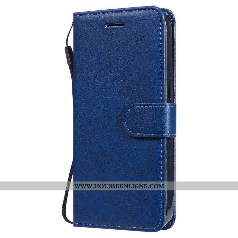 Housse iPhone 13 Pro Solid Color Serie à Lanière