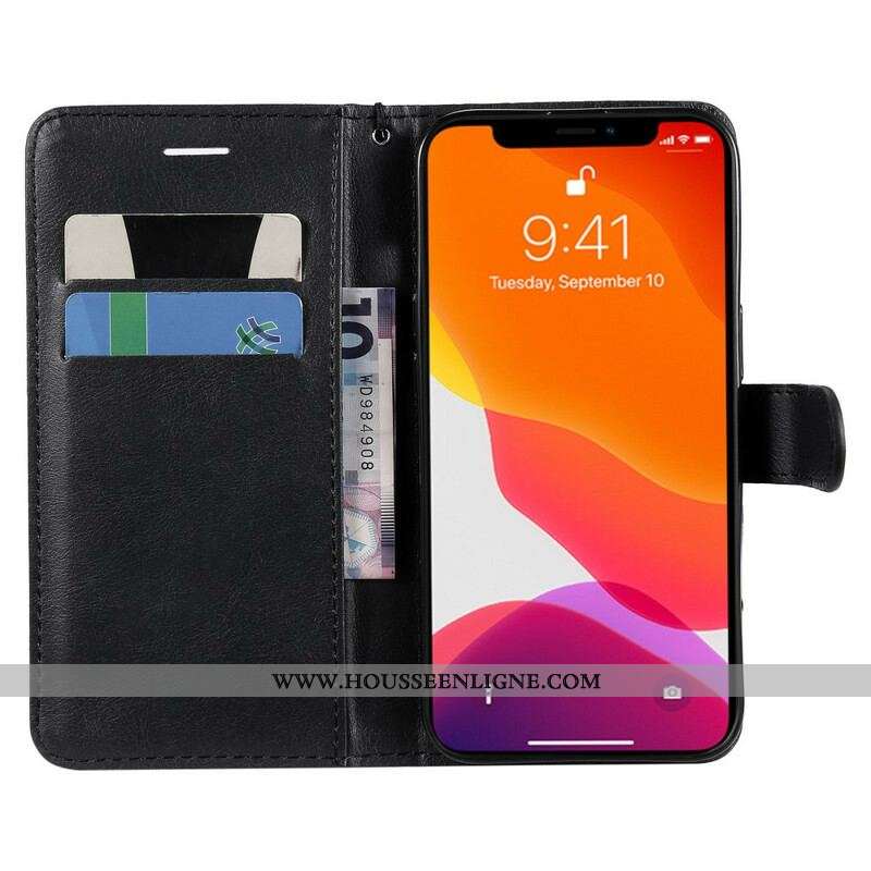 Housse iPhone 13 Pro Solid Color Serie à Lanière
