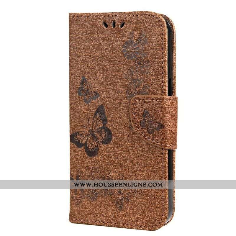 Housse iPhone 13 Pro Splendides Papillons à Lanière