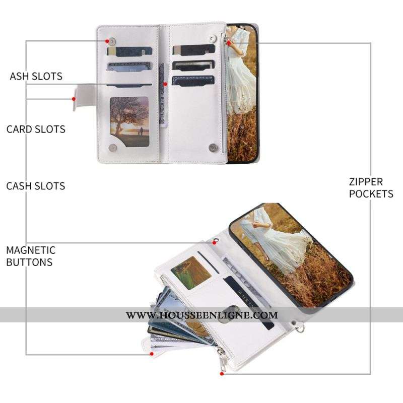 Housse iPhone 13 Pro Style Matelassé avec Bandoulière