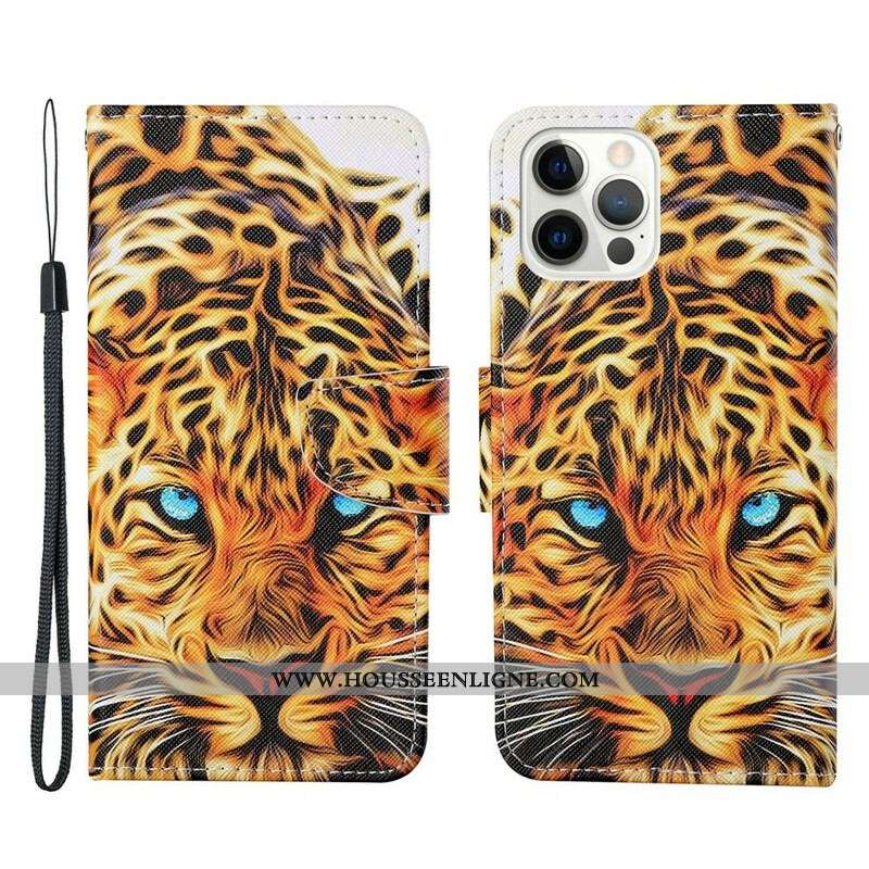 Housse iPhone 13 Pro Tigre avec Lanière